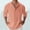 Watermelon Red, variant on Linen Shirt Men Long Sleeve Band Collar Relaxed Fit Lightweight Plain Spring Summer Beach Shirt