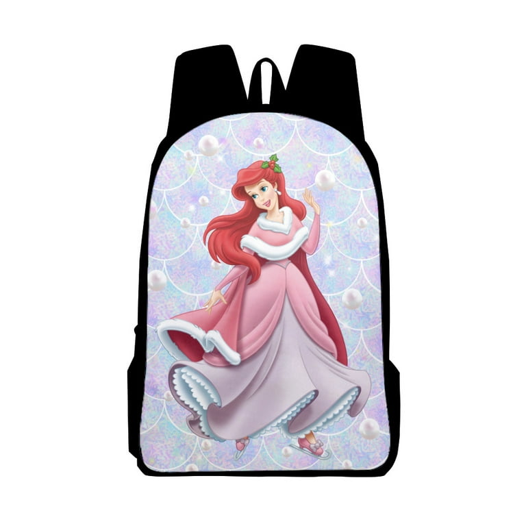 Ariel Cartoon Backpack School Bag Back to School Backpack The Little Mermaid Young girl boy schoolbag with lunch bag pencil case set of three Walmart