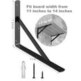 thumbnail image 3 of Oenbopo 12 "Heavy Duty Shelf Brackets, 12-Pack Large Wall Bracket for Garage Storage Shelves, Black Metal Shelf Brackets with Screws,90 Degree Triangle Corner Brace Joint Angle Bracket, 3 of 9