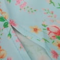 thumbnail image 5 of Casual Women's Summer Short Sleeve Square Neck Split Tennis Midi Dress for Everyday Wear Blue S, 5 of 6