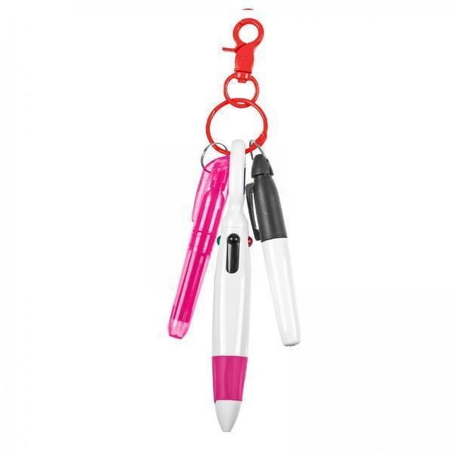 Bolígrafo Retráctil con Clip de Mosquetón, Regalo de Artículos de Oficina, Bolígrafo Multifunción de Punta Fina, Bolígrafo de Enfermera, 3x 3 piezas