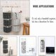 thumbnail image 5 of Hanging Storage Bag with 3 Pockets, Fabric Wall Shelf Basket Storage Pouch Organizer for Bedroom Bathroom Kitchen 3Pcs (Black/Gray/White), 5 of 5