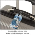 thumbnail image 3 of Square 2Pack PU Leather Seagull Cruise Luggage Tag with Privacy Cover and Name ID Tag for Travel Handbags Backpacks Luggage Tags, 3 of 6