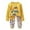Yellow*, variant on Boys Pajama Set Long Sleeve T-Shirt Long Pants Contrast Cartoon Engineering Vehicle Print 2 Piece Kids Sleep Outfit Sky Blue