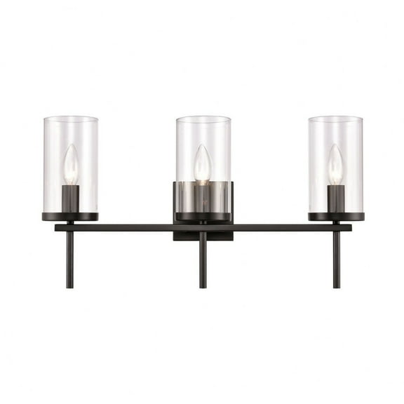 Thomas Lighting - 3 Light Bath Vanity   Black Finish - Thomas Lighting