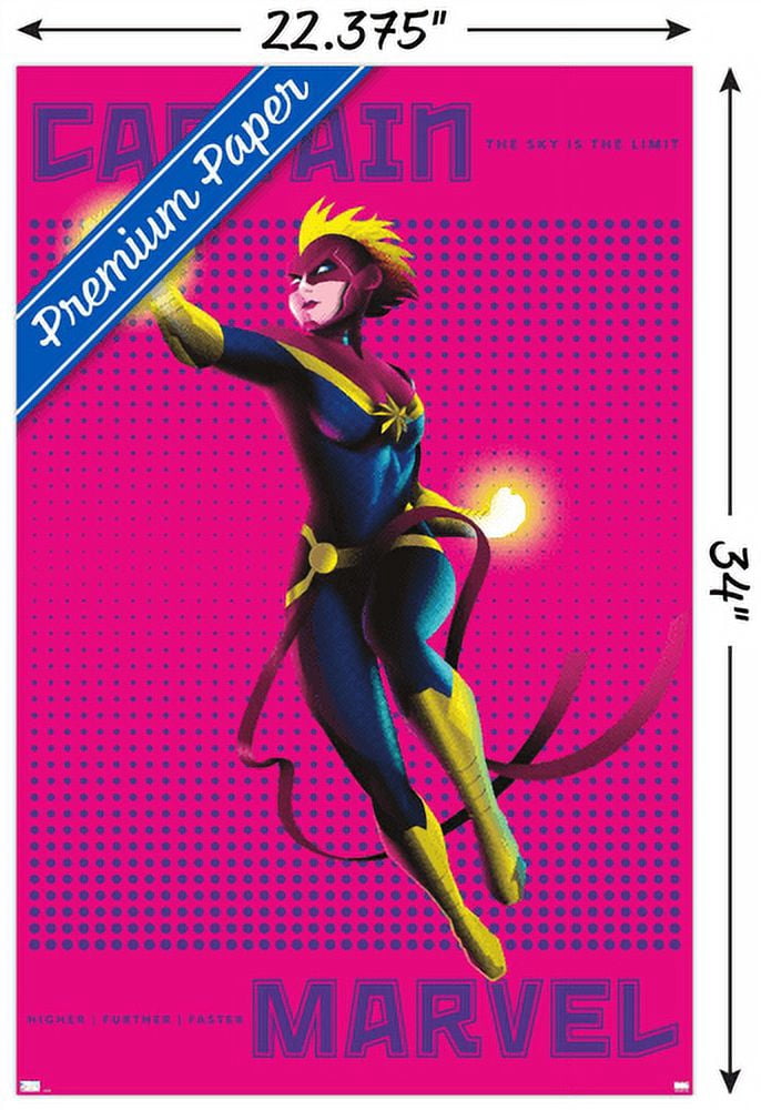 Marvel Shape of a Hero - Captain Marvel Wall Poster, 22.375" x 34"
