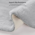 thumbnail image 3 of Sanmadrola 2x6 Rug Runner, Faux Fur Faux Rabbit Rug for Living Room, Fluffy Washable Rug for Bedroom, Dorm, Luxury Room Decor, Gray Fur Rug, Rectangle, 3 of 6