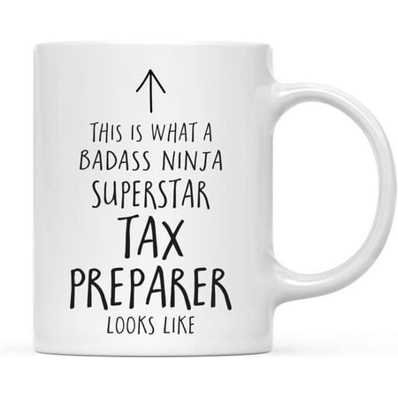 

CTDream Funny 11oz. Ceramic Coffee Tea Mug Gift This is What a Badass Ninja Superstar Tax Preparer Looks Like 1-Pack Birthday Christmas Gift Retirement Ideas Coworker