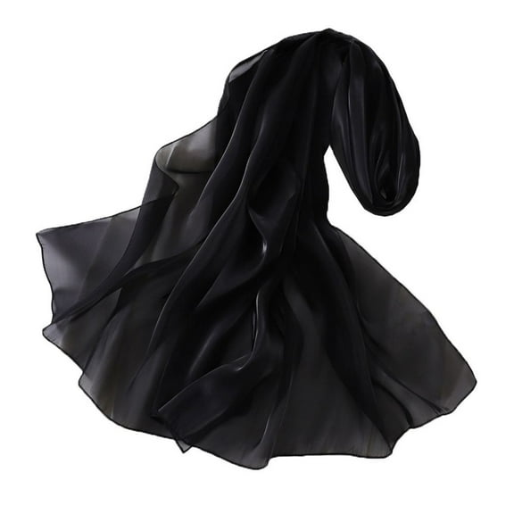 Defitshape Women's Scarves Pashmina Shawl Muffler Comfy Loose Cocktail Cardigan Cape 2025 Elegant Fall Soft Casual Black One Size