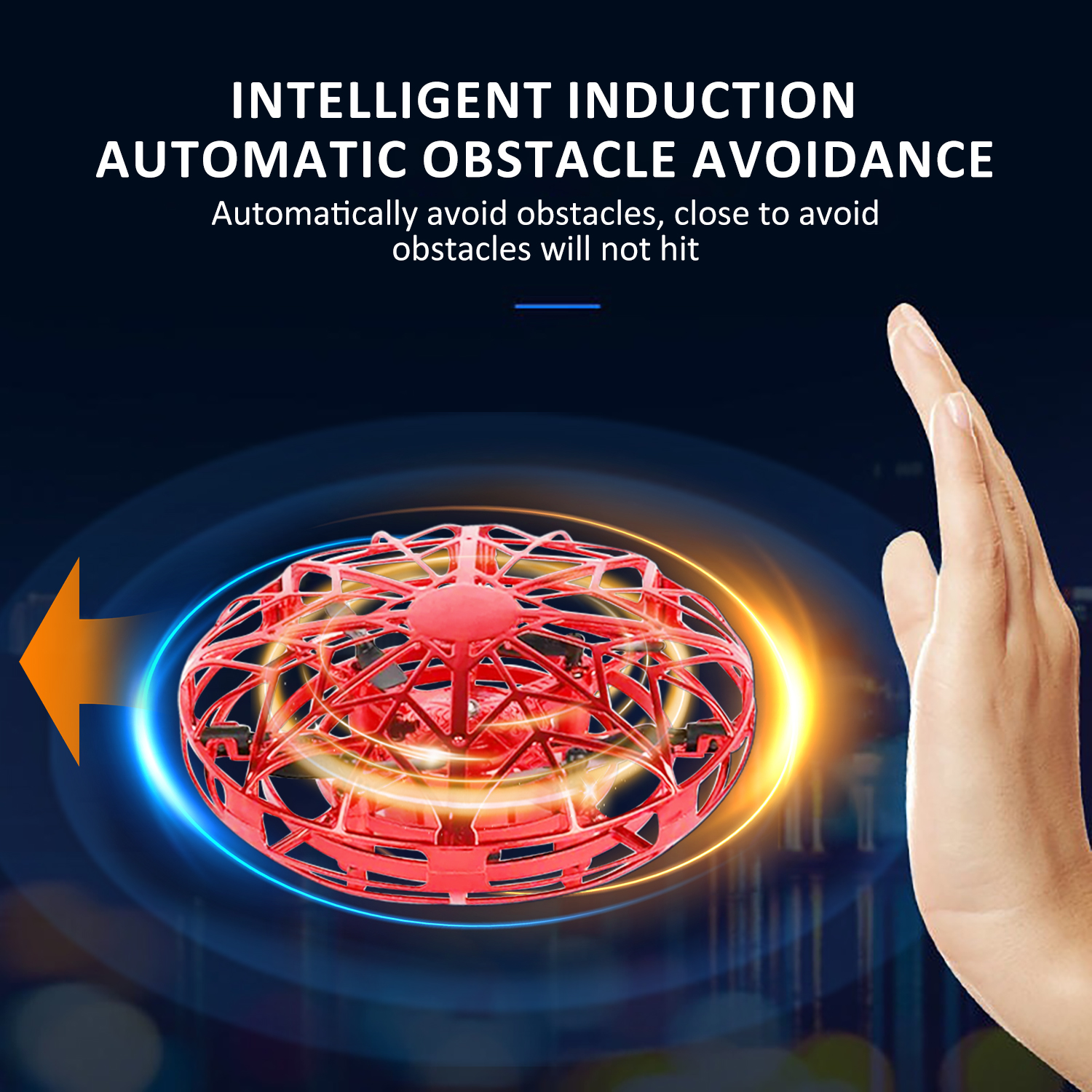 MAXKY Mini Hand Drone, 360° Rotating Flight with Obstacle Avoidance photo 7