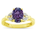 thumbnail image 2 of Star K � Oval 8x6 Simulated Alexandrite Marquee Design Engagement Promise Ring, 2 of 9
