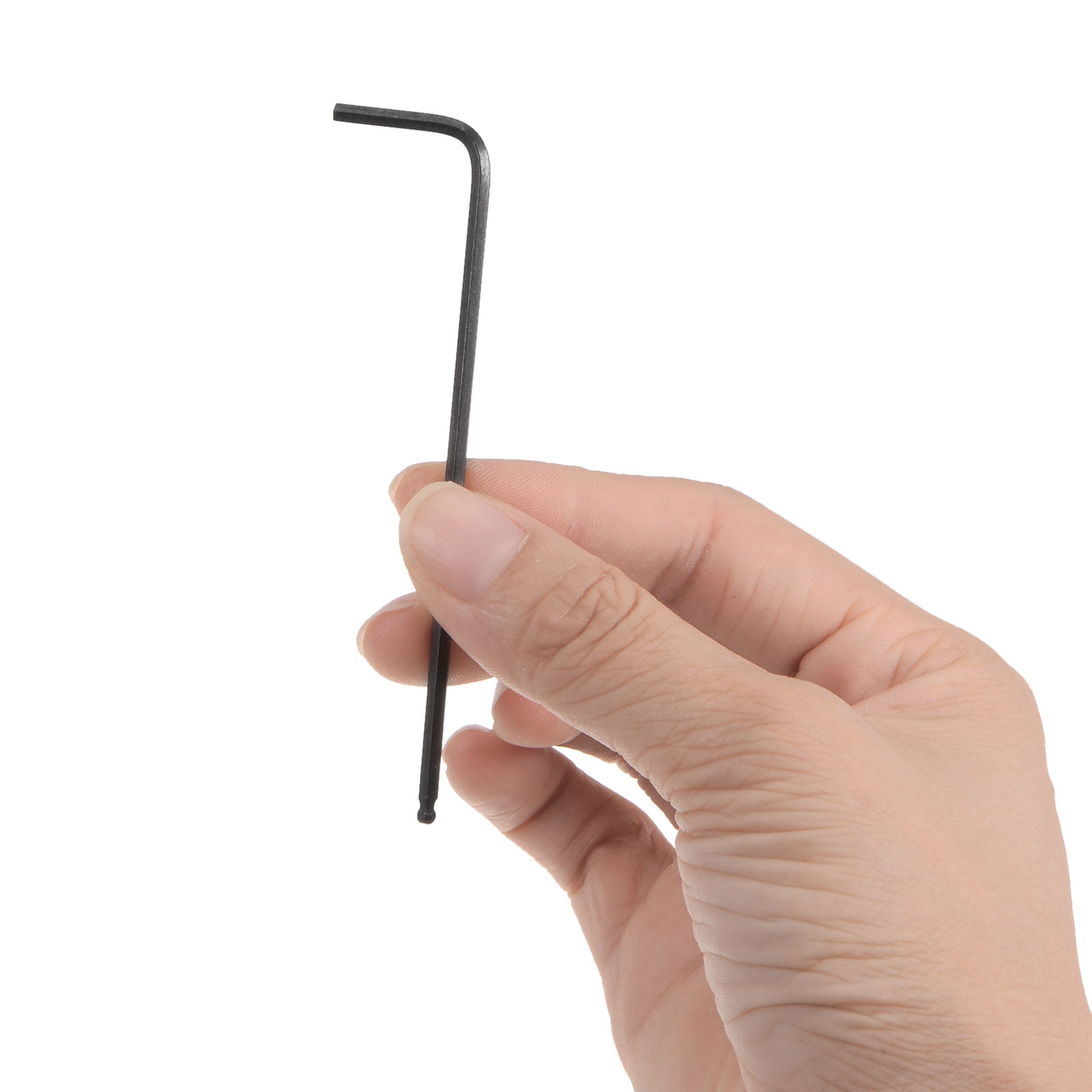 Unique Bargains Ball End Hex Key Wrench L Shaped Long Arm CR-V Black 3/32"