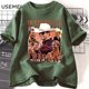 thumbnail image 3 of If You Feel It Chase It para hombre y mujer, Camiseta estampada de manga corta de algodón, ropa de calle de moda de los 90, 3 of 5
