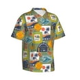 thumbnail image 2 of Hawaiian Shirt For Men, Hawaiian Style Pineapple Waves Casual Summer Beach Shirts Mens Short Sleeve Button Shirts, 2 of 8