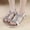 White, variant on Women Sandals Under $15, Xunlbb Women's Summer New Floral Elastic Casual Seaside Beach Flat Sandals(White,Size:36)