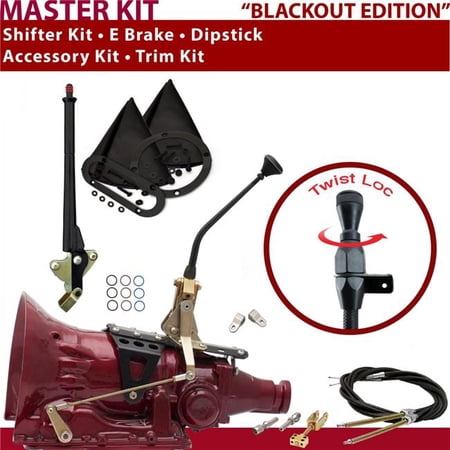 American Shifter C4 Shifter Kit 10 in. E Brake Cable Clevis Trim Kit Dipstick for D7184