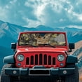 thumbnail image 3 of Yuyamidu Camouflage Hunting Deer Windshield Sun Shade Compatible with Jeep Wrangler JK JL Bolck UV Rays & Protect Car Interior Heat Shield Cover, 3 of 7