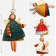 thumbnail image 4 of Adornos navideños de Papá Noel 2022, decoraciones para árboles, ángeles de hojalata voladores bailando (12 por juego), 4 of 4