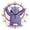 Black, variant on Purple Hippopotamus Plays Hula Hoop Round Wall Clock Silent Analog Battery Operated Gold Pointer Home Decor 9.84" Diameter