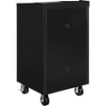 thumbnail image 4 of Mobile Computer Cabinet, Black, 27"W x 24"D x 49-1/4"H, 4 of 7