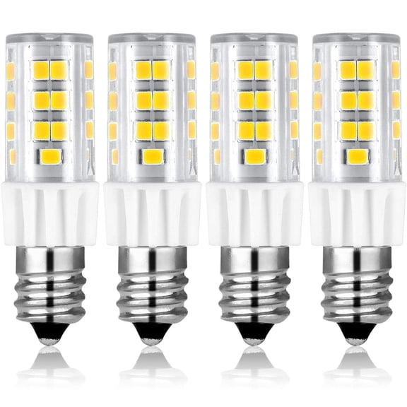 Luxrite Mini Candelabra E12 LED Bulb, T4/T3, 40W Equivalent, 5000K Bright White, Dimmable, 500 Lumens, ETL Listed 4-Pack