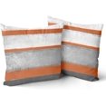 thumbnail image 2 of Orange Pillow Covers 20x20 Set of 2 Light Grey Gray White Modern Abstract Art Striped Throw Pillows Farmhouse Outdoor Decorative Pillowcase Cotton Square Cushion Cover for Home Couch Bed, 2 of 6