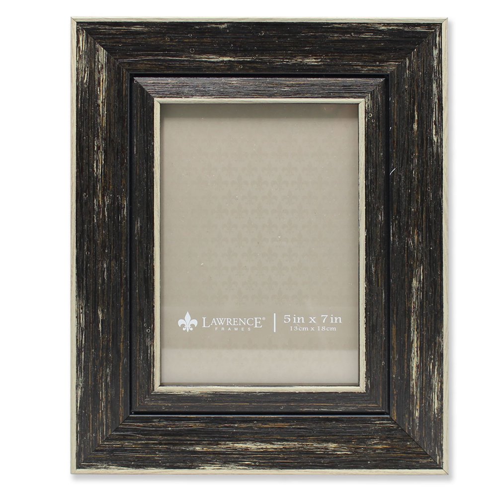 5x7 Weathered Black Decorative Picture Frame