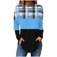 thumbnail image 2 of Craaazy Shirts for Women Crewneck Long Sleeve Pullover Cute Floral Print Lose Fit Smocked Blouses Gifts for Women, 2 of 5