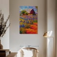 thumbnail image 3 of Elephant Stock Rural Iris Field I Wall Art - Vertical Multi Panel Canvas - Living Room Wall Decor - Nature Multi Panel - Orange And Blue Decor By Marion Rose - 36" x 57", 3 of 8