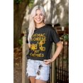 thumbnail image 3 of Funny Mac and Cheese Not Enemies Joke Plus Size Crewneck Graphic Tee Shirt Brisco Brands 5X, 3 of 5