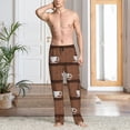 thumbnail image 2 of Mens Pajama Pants, Coffee Cafe Cup Soft Sleep & Lounge Pants for Men, Cuteness Casual PJ Bottoms Pants with Pockets, 2 of 7