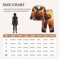 thumbnail image 3 of Rateoe Cartoon Puppy Sunset Pattern Womens Pajamas Set Long Sleeve Sleepwear Button Down Nightwear Soft Cotton Pj Lounge Sets, 3 of 9