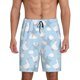 thumbnail image 1 of Balery Cute Goose On A Blue Sky Pantalones cortos de pijama de punto de algodón para hombre con cinturilla y bolsillos-Large, 1 of 6