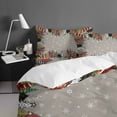 thumbnail image 4 of Abstract Christmas Tree King Size Comforter Set, Winter Snowflakes Graffiti Xmas Gray Bedding for All Seasons, 4 Pcs Bed Set with 1Comforter (90"x106") ,1 Sheet(94"x116"), 2 Pillowcases (19"x35"), 4 of 6