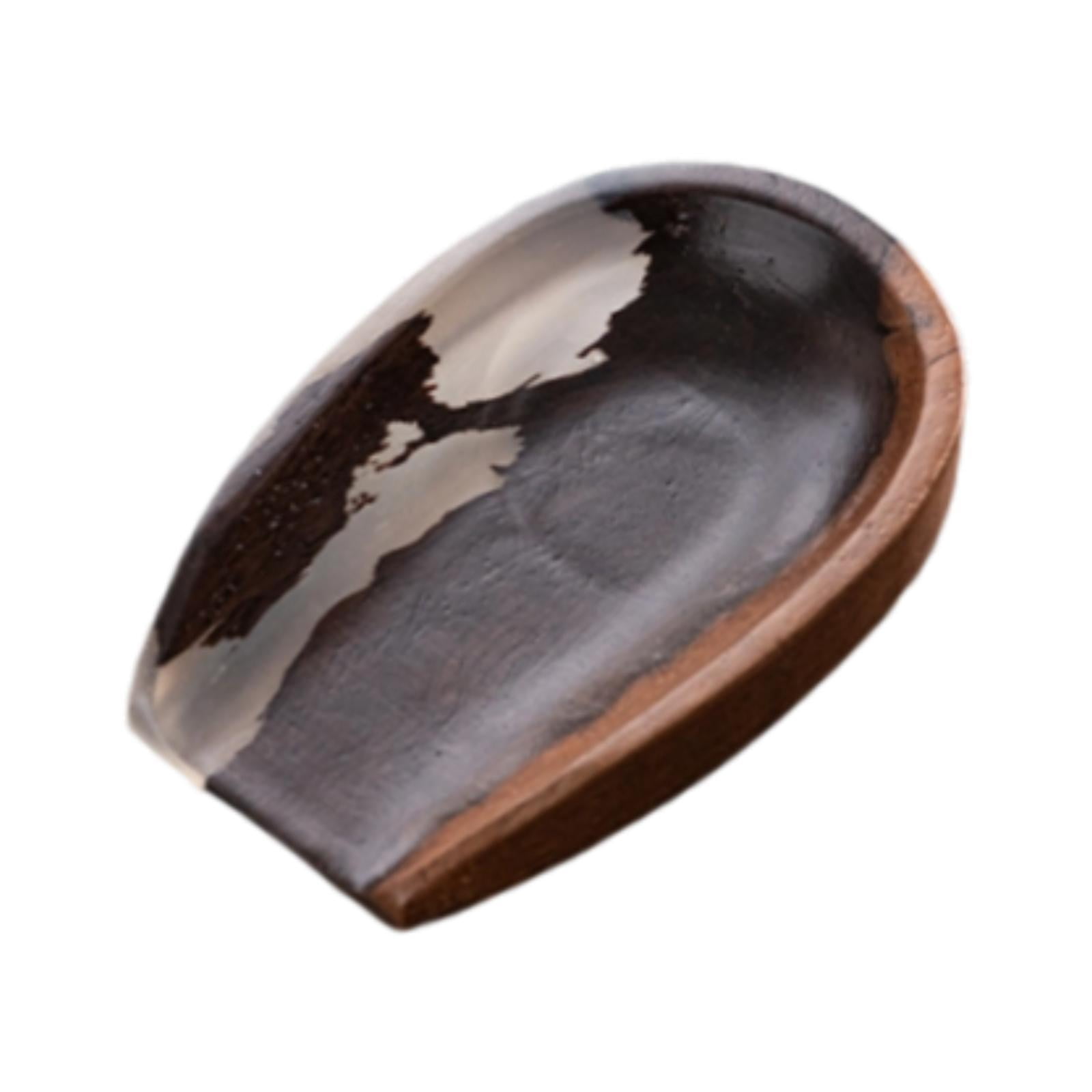 CarpNettore Coffee Bean Cup Cha He Tray Wood Resin Coffee Accessory Measuring Tray Weighing Color B