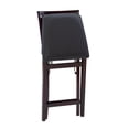 thumbnail image 6 of Linon Triena 24" Mid Back Indoor Upholstered Folding Counter Stool, Merlot/Dark Brown Faux Leather, 6 of 12