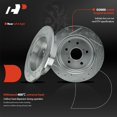 thumbnail image 3 of A-Premium 11.06 inch (280.9 mm) Rear Drilled and Slotted Disc Brake Rotors Compatible with Select Toyota and Pontiac Models - Matrix 2009-2013, Vibe 2009-2010, 2-PC Set, 3 of 8