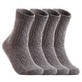 thumbnail image 2 of Women's 6 Pairs Pack Fashion Soft Wool Crew Socks Size UK 3-8/EUR 36-39 AHR1613Gray, 2 of 3