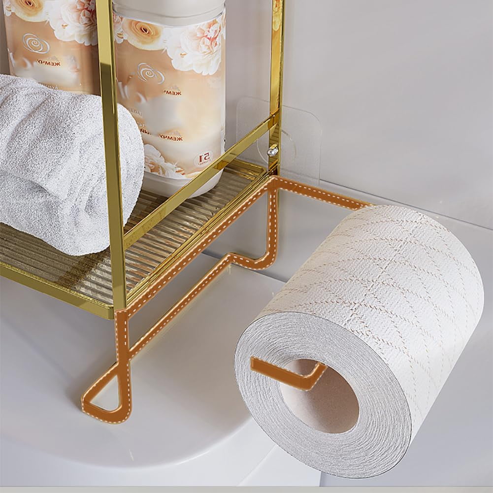 Over Toilet Storage Shelf, 2 Tier Bathroom Vanity Organizer, Metal Space Saving Shelf for Bathroom Organization,Toilet Tank Storage Rack