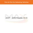 thumbnail image 3 of Max Advanced Brakes - Brake Kit for 2007-2011 2012 2013 2014 2015 Mazda CX-9 Rear Replacement Drilled Slotted Black Coated Disc Brake Rotors and Ceramic Brake Pads, 3 of 10