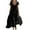 Black, variant on AherBiu Maxi Dresses for Women Cotton Linen Boho Dress V Neck Short Sleeve Flowy Lightweight Summer Dresses