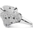 thumbnail image 4 of Sterling Silver Rhodium-Plated Polished Cz Cheetah Ring (Size 8) Made In China qr7220-8, 4 of 5