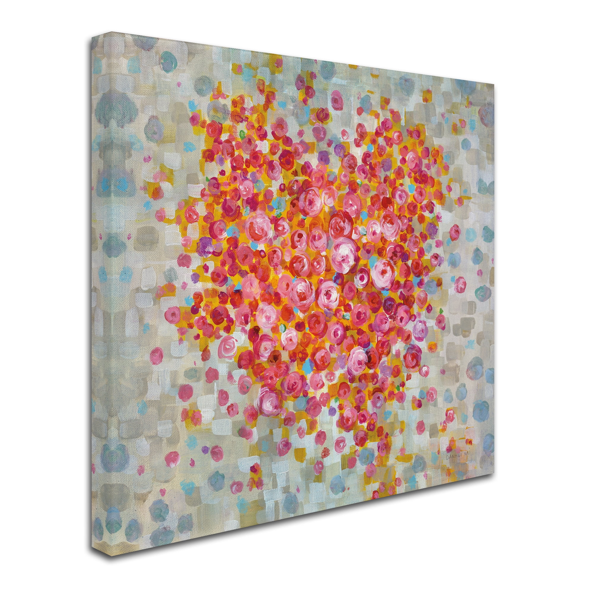 Trademark Fine Art 'Circle of Hearts' Canvas Art by Danhui Nai