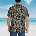 thumbnail image 6 of Xecao Rose Flowers print Hawaiian shirt - a stylish short-sleeve button-down for men, perfect for casual beach and tropical outings., 6 of 9
