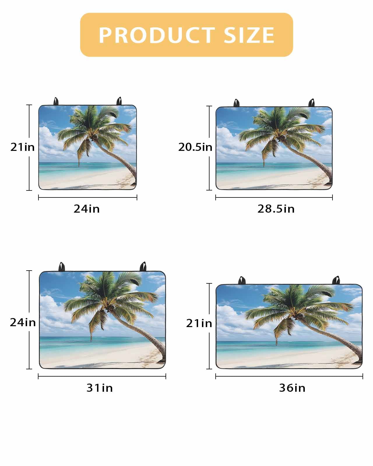 nqOlkjepod Large Induction Cooktop Protector Mat 36"x21", Summer Palm Tree Stove Top Covers for Electric Stove, Sandy Beach Ocean Sky Cloud Plants Stove Burner Cover Mats, Glass Top Stove Cover