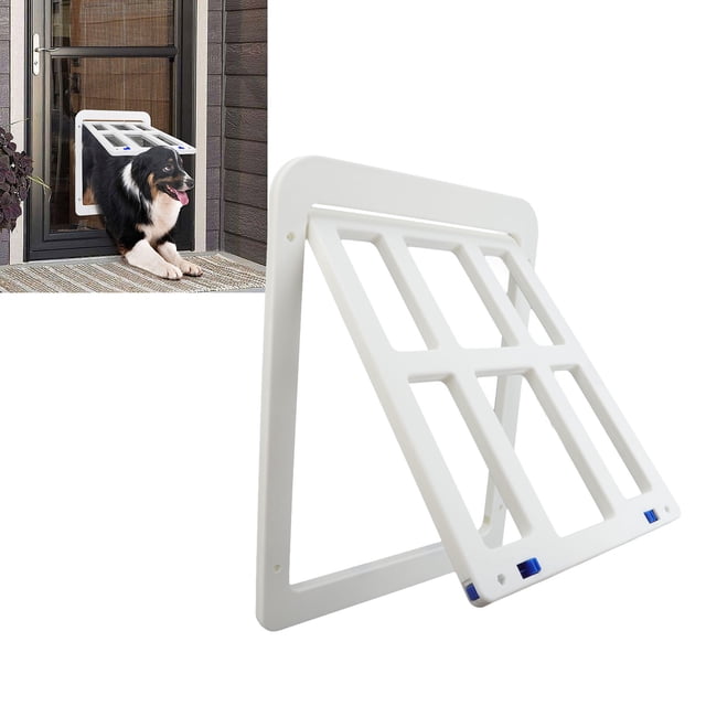 Puerta Para , Puerta Gruesa ABS Repelente De Mosquitos, Doble Imán De Succión, Puerta Bloqueable Con Pantalla Para Mascotas Con Tornillos, Tuerca Para Y Gato