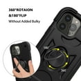 thumbnail image 4 of Dteck for iPhone 11 Case with Screen Protector (2 Packs), 360°Rotate Ring Stand Military Grade Drop Protection Full Body Cute Case for iPhone 11 6.1 Inch,Black, 4 of 9