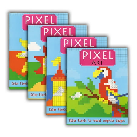 PIXEL ART COLOR BY NUMBER Coloring Books, Case of 48 ...