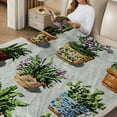 thumbnail image 2 of FCXZI Plants Cross Stitch Lightweight Flannel Blanket, Soft Warm Multi-Purpose 50*60in, 2 of 7