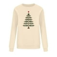 thumbnail image 5 of Aboser Christmas Sweatshirts for Women Merry Christmas Tree Graphic Shirts Loose Long Sleeve Xmas Vacation Pullover Christian Tops Khaki XL, 5 of 7